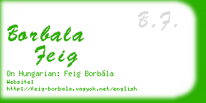borbala feig business card